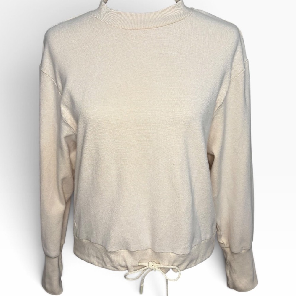 Varley Edith Mock Neck Drawstring Hem Sweatshirt Excellent Women's Size Small